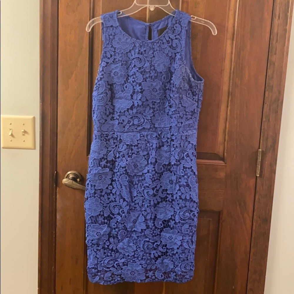 JCrew Blue Lace Dress